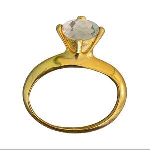 Large Gold Tone Ring Brooch